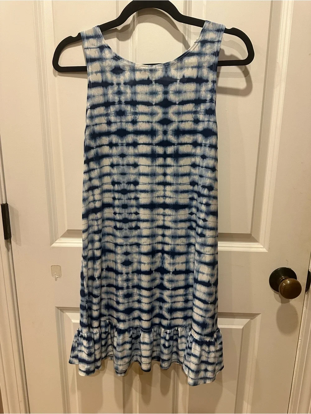 Portocruz small swim coverup Blue Tie-Dye Tank Dress